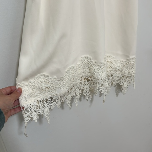 EXPRESS | Strappy Lace Hem Shift Dress - Picture 4 of 5